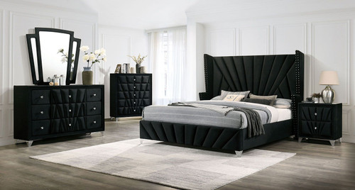 CARISSA 4 Pc. Queen Bedroom Set / CM7164BK-Q-4PC