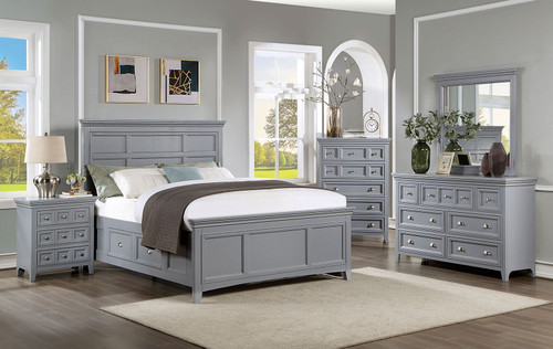 CASTLILE Full Bed, Gray / CM7413GY-F-BED