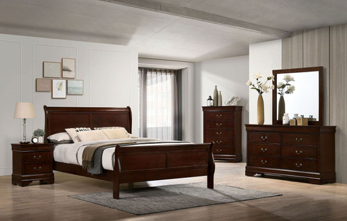 LOUIS PHILIPPE Twin Bed, Cherry / CM7966CH-T-BED