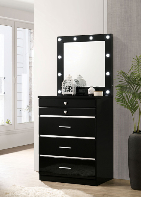 DESTINEE Vanity Set, Black / CM-AC405BK-PK