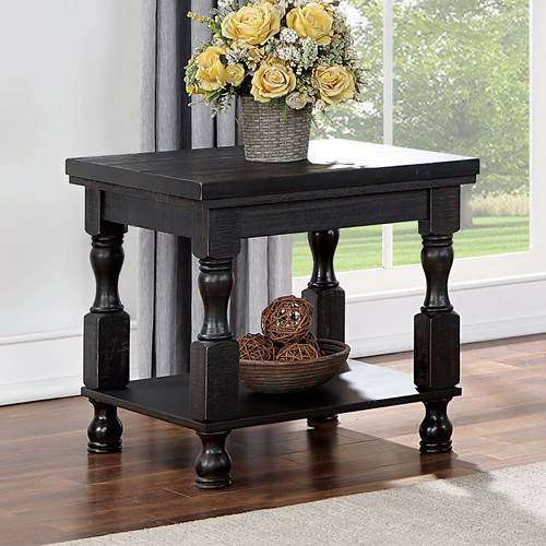 CALANDRA End Table, Antique Black / FOA4908BK-E