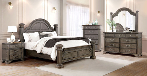 PAMPHILOS E.King Bed, Gray / FOA7144GY-EK-BED