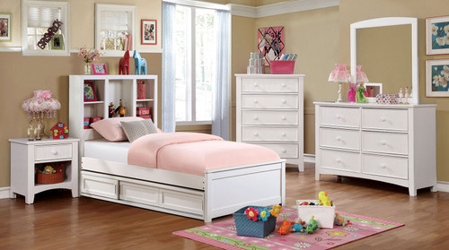 MARILLA Full Bed w/ Storage / FOA7256WH-F-BED-SR