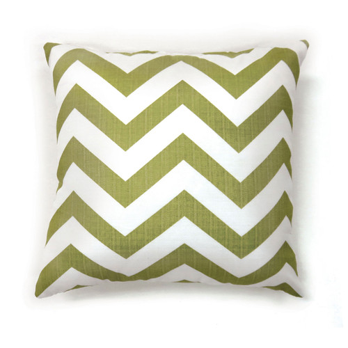 ZOE 22" X 22" Pillow, Green Chevron (2/CTN) / PL6022GR-L-2PK