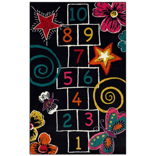 BARON 5' X 8', Area Rug, Hopscotch, Multi/Black / RG8205