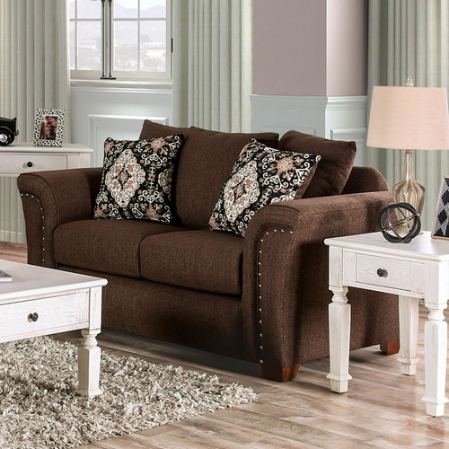 BELSIZE Loveseat, Chocolate/Tan / SM6439-LV