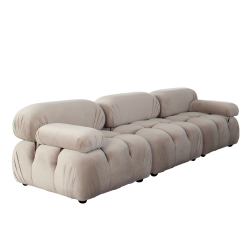 Paloma 3PC Modular 111 Inch Sofa in Mink Tan Velvet / PALOMA1LC1AC1RCTN