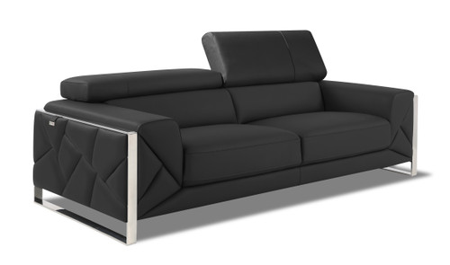 Modern Genuine Italian Leather Upholstered Sofa / 903-DARK_GRAY-S