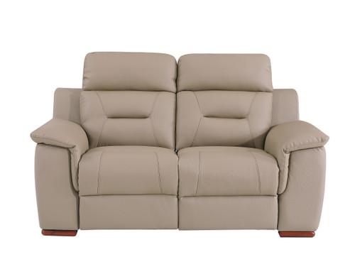 Modern Leather Air Upholstered Loveseat / 9408-BEIGE-L