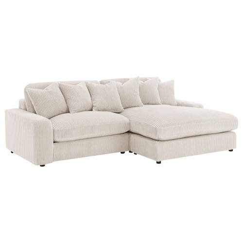 Blaine Upholstered Reversible Chaise Sectional Sofa Sand / CS-509899