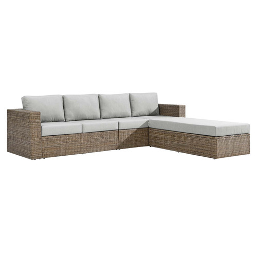 Convene Outdoor Patio Sectional Sofa and Ottoman Set / EEI-6332