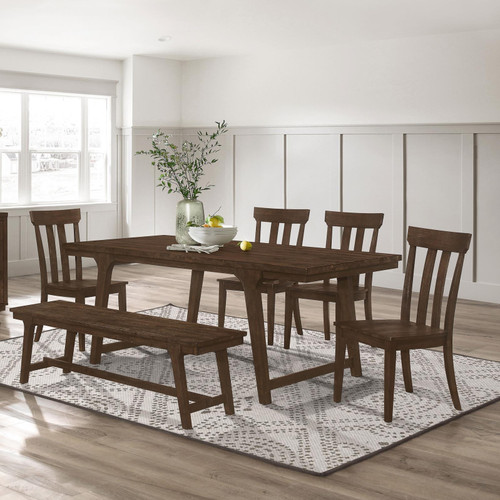 Reynolds 6-piece Rectangular Dining Table Set Brown Oak / CS-107591-S6