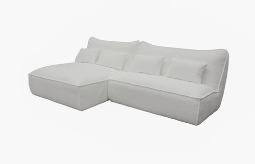 Divani Casa Racine - Modern White Fabric Modular Sectional Sofa / VGSX-FF22054-WHT