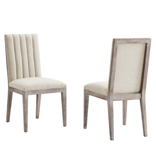 Maisonette French Vintage Tufted Fabric Dining Side Chairs Set of 2 / EEI-6623