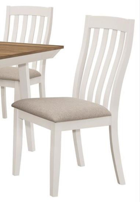 Nogales Vertical Slat Back Dining Side Chair Off White (Set of 2) / CS-122302