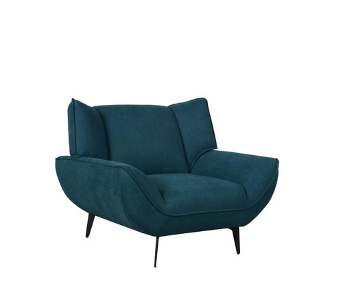 Acton Upholstered Flared Arm Chair Teal Blue / CS-511163