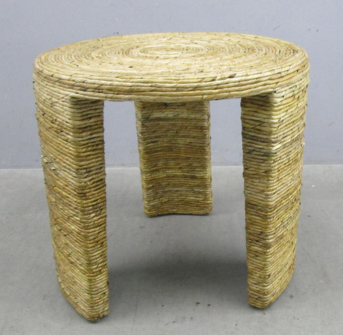 Artina Woven Rattan Round End Table Natural Brown / CS-708507