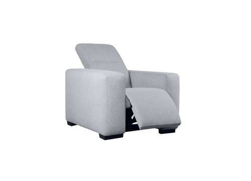 Divani Casa Bode - Modern Grey Fabric Recliner Chair / VGMB-R211-P1-CHR-M31