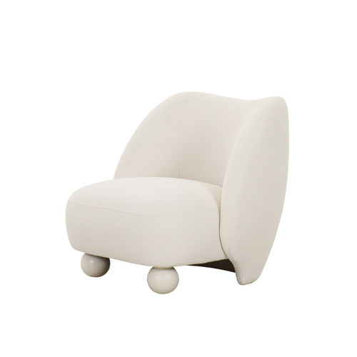 Divani Casa Duran - Contemporary White Fabric Accent Chair / VGOD-ZW-23056-WHT