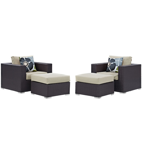 Convene 4 Piece Outdoor Patio Sectional Set / EEI-2367