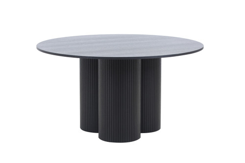 Modrest Depew - Mid-Century Modern Black Oak Round Dining Table / VGDWJ3646-1-BLK