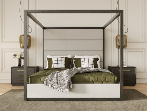 Modrest Manhattan - Contemporary Canopy Grey Bed -eastern / VGMA-BR-127-BED-EK