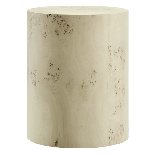 Cosmos 16" Round Burl Wood Side Table / EEI-6271