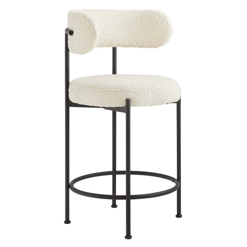 Albie Boucle Fabric Counter Stools - Set of 2 / EEI-6518