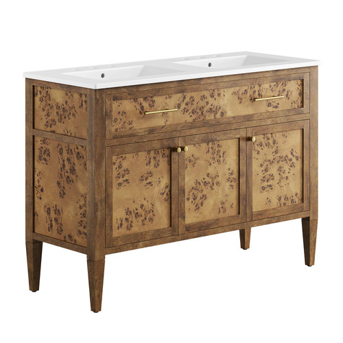 Elysian 48" Wood Double Sink Bathroom Vanity / EEI-6456