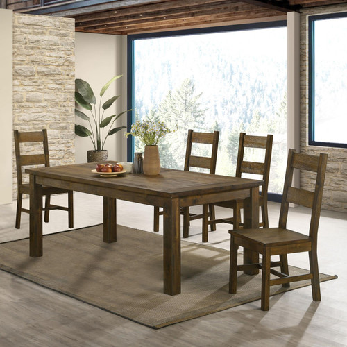 Coleman 5-piece Rectangular Dining Set Rustic Golden Brown / CS-107041-S5