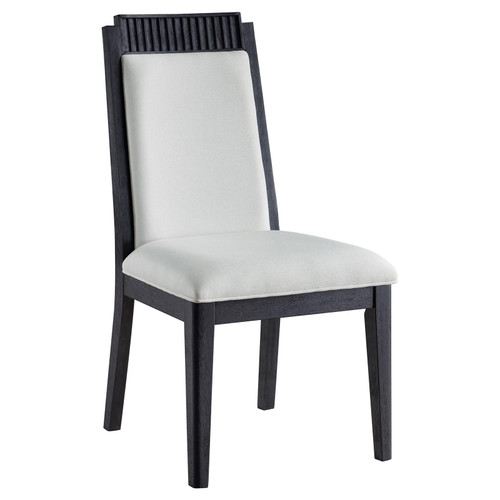 Brookmead Upholstered Dining Side Chair Ivory and Black (Set of 2) / CS-108232