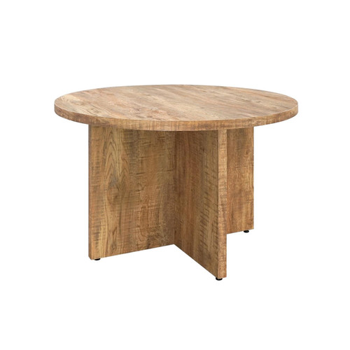 Jamestown Round Engineered Wood Dining Table with Decorative Laminate Mango Brown / CS-183021