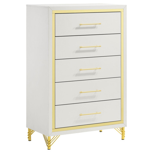 Lucia 5-drawer Bedroom Chest White / CS-224735