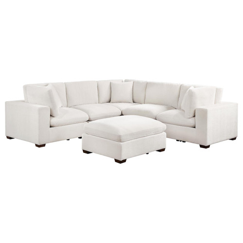 Lakeview Upholstered Corner Chair Ivory / CS-551462