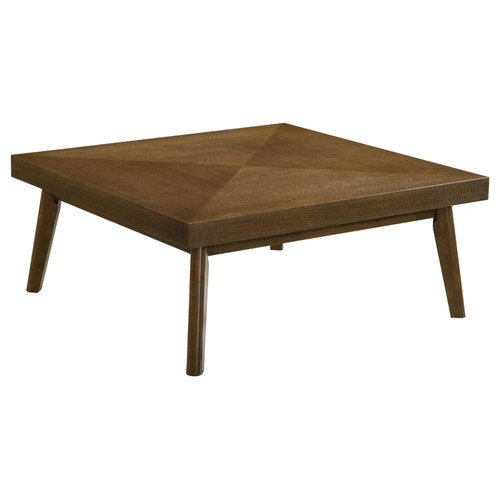 Westerly Square Wood Coffee Table with Diamond Parquet Walnut / CS-707798