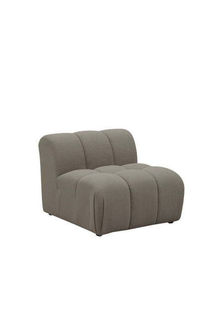 Divani Casa Juniper - Modern Grey Fabric Modular Armless Seat / VGEV2888-SEAT-GRY