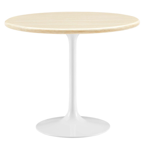 Lippa 36” Round Artificial Travertine  Dining Table / EEI-6748