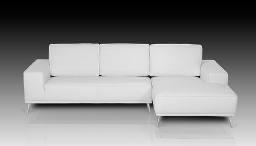 Dima Elite Modern White Leather Sectional Sofa / VGDIELITE-WHT