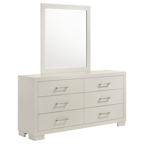 Jessica 6-drawer Dresser with Mirror White / CS-202993M