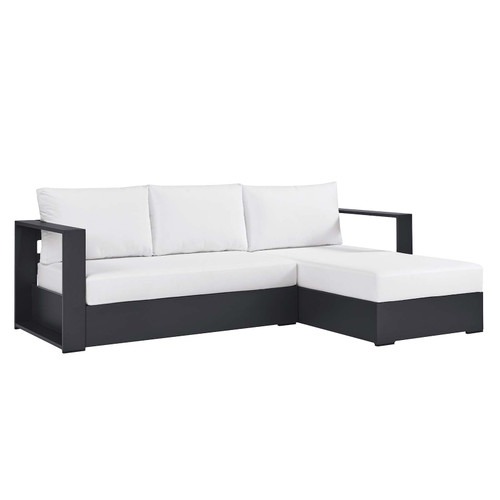 Tahoe Outdoor Patio Powder-Coated Aluminum 2-Piece Right-Facing Chaise Sectional Sofa Set / EEI-6669