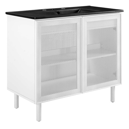 Calla 36" Perforated Metal Bathroom Vanity / EEI-6680