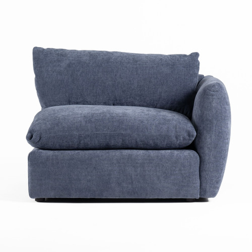 Divani Casa Kinsey - Modern Blue Fabric Modular Right Facing Seat / VGKK-KF.8035-RAF1.5-NAVY