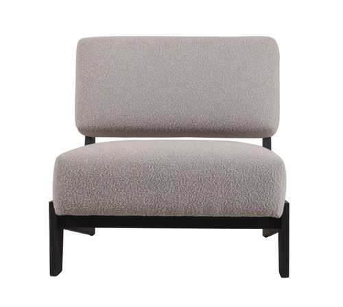 Modrest Tucker - Mid-Century Modern Light Grey Fabric + Black Walnut Accent Chair / VGRH-RHS-AZHT05-GRY