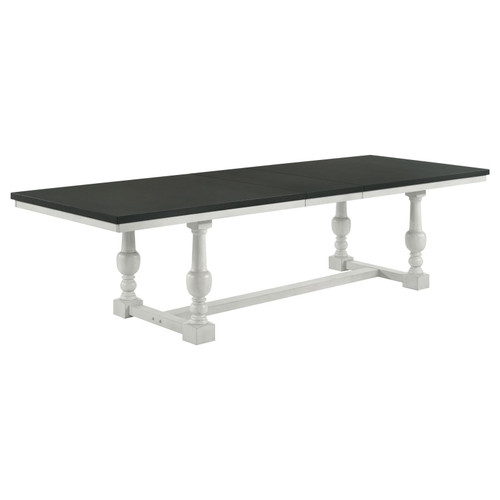 Aventine Rectangular Dining Table with Extension Leaf Charcoal and Vintage Chalk / CS-108241