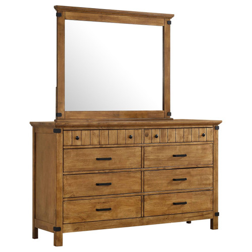 Brenner 8-drawer Dresser with Mirror Rustic Honey / CS-205263M