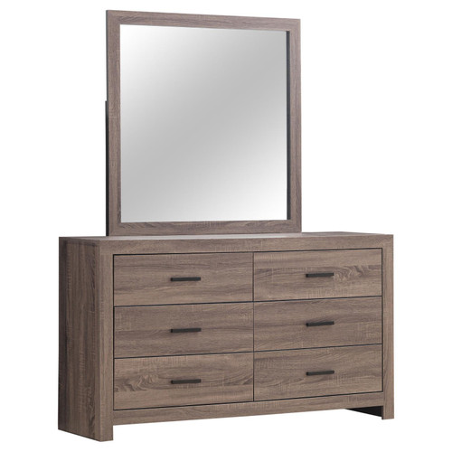 Brantford 6-drawer Dresser with Mirror Barrel Oak / CS-207043M