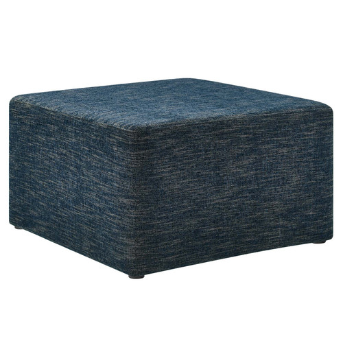 Callum Large 28" Square Woven Heathered Fabric Upholstered Ottoman / EEI-6642