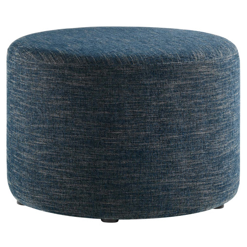 Callum Large 23" Round Woven Heathered Fabric Upholstered Ottoman / EEI-6645