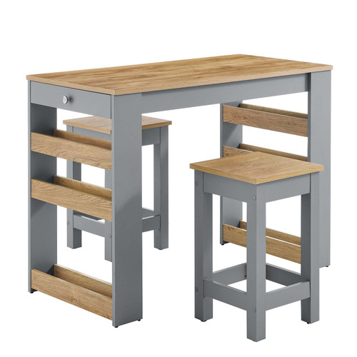 Galley 3-Piece Kitchen Island and Stool Set / EEI-6730