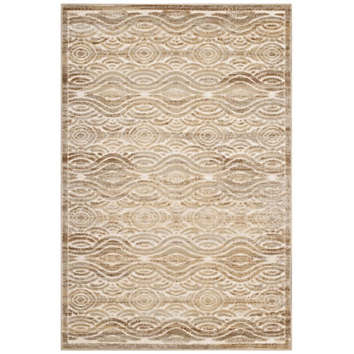 Kennocha Rustic Vintage Abstract Waves 5x8 Area Rug / R-1097-58